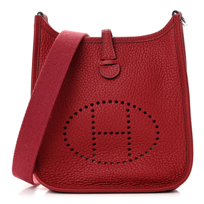 Hermes Taurillon Clemence Evelyne TPM Rouge Grenat 1 of 11