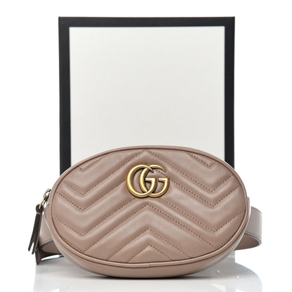 Gucci Calfskin Matelasse GG Marmont Belt Bag 85 34 Porcelain Rose 10 of 10