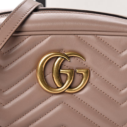Gucci Calfskin Matelasse Small GG Marmont Chain Shoulder Bag Porcelain Rose 8 of 11