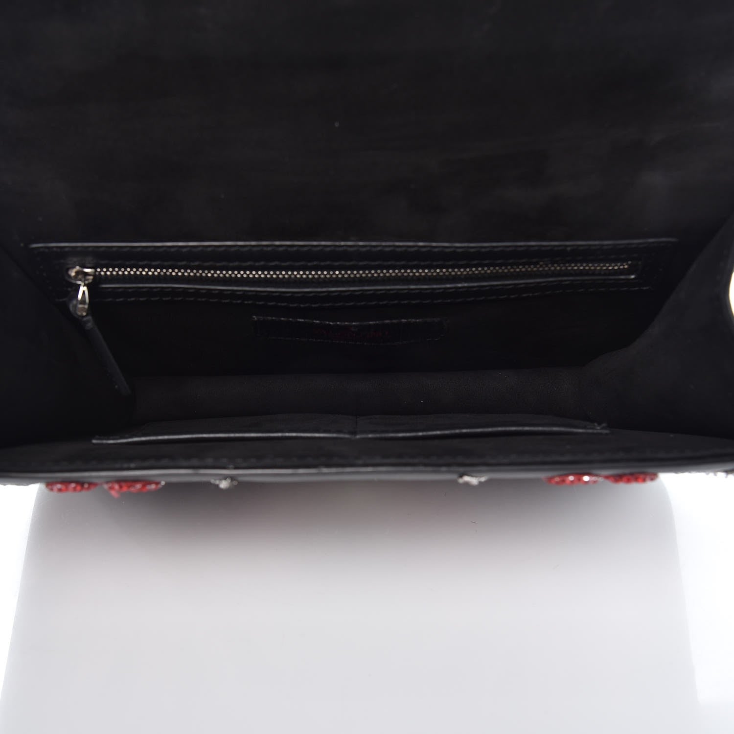 Valentino Garavani Vitello Crystal Loveblade Embellished Medium Glam Lock Rockstud Flap Black 5 of 12