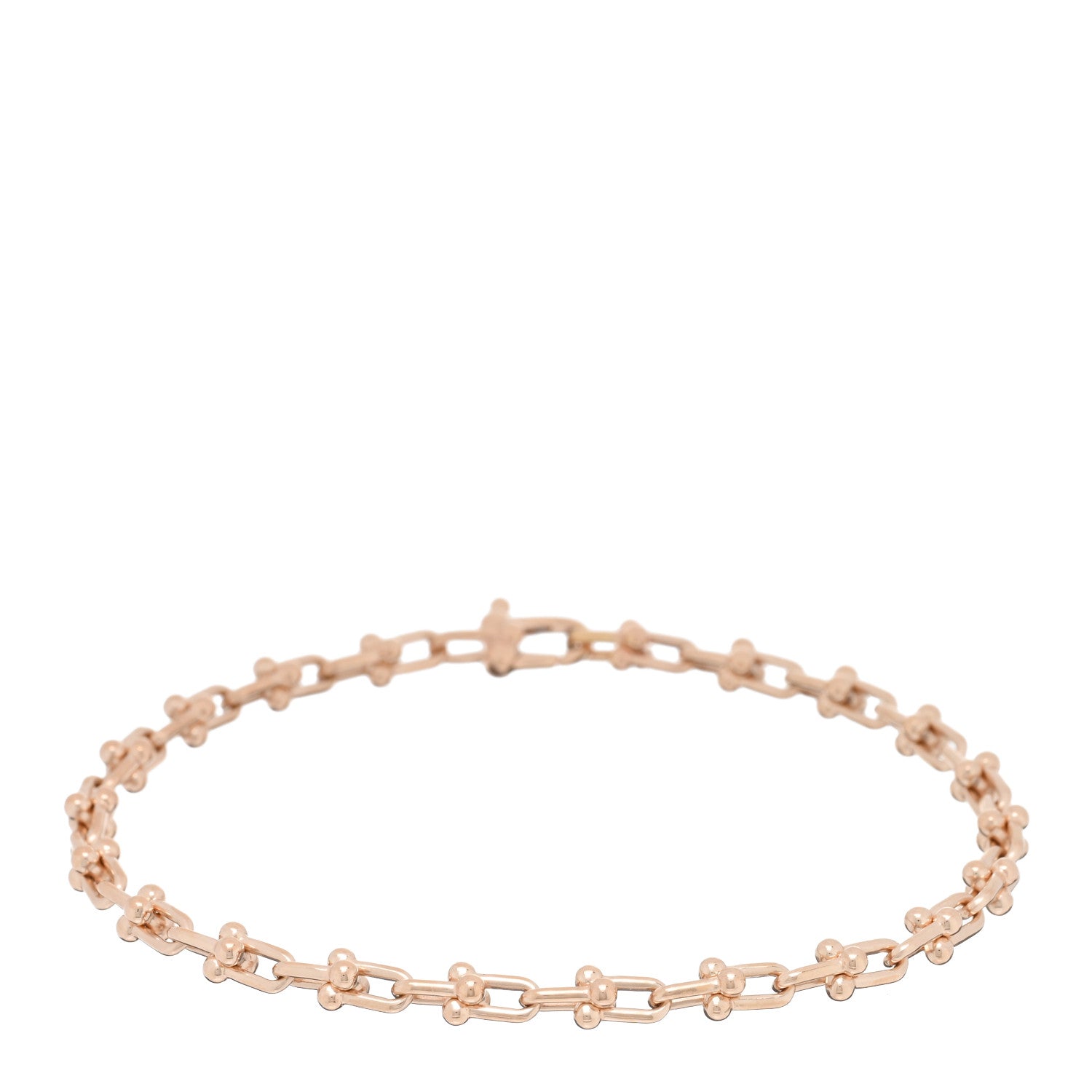 Tiffany 18K Rose Gold HardWear Micro Link Bracelet 1 of 4