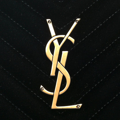 Saint Laurent Velvet Matelasse Monogram Lou Camera Bag Black 8 of 10