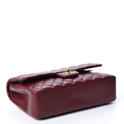 Chanel Lambskin Quilted Medium Double Flap Burgundy 3 of 9