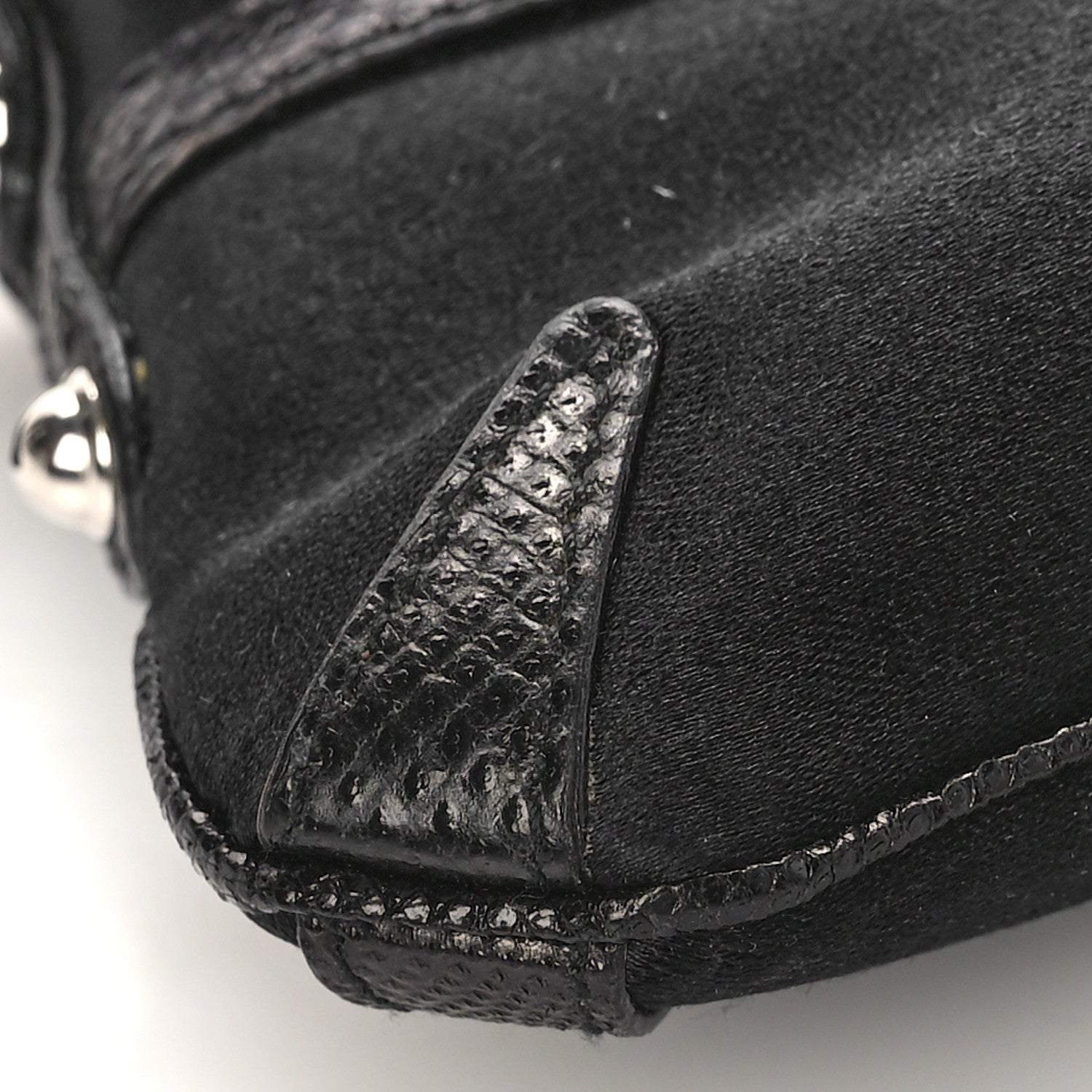 Gucci Satin Lizard Crystal GG Pochette Black 8 of 12