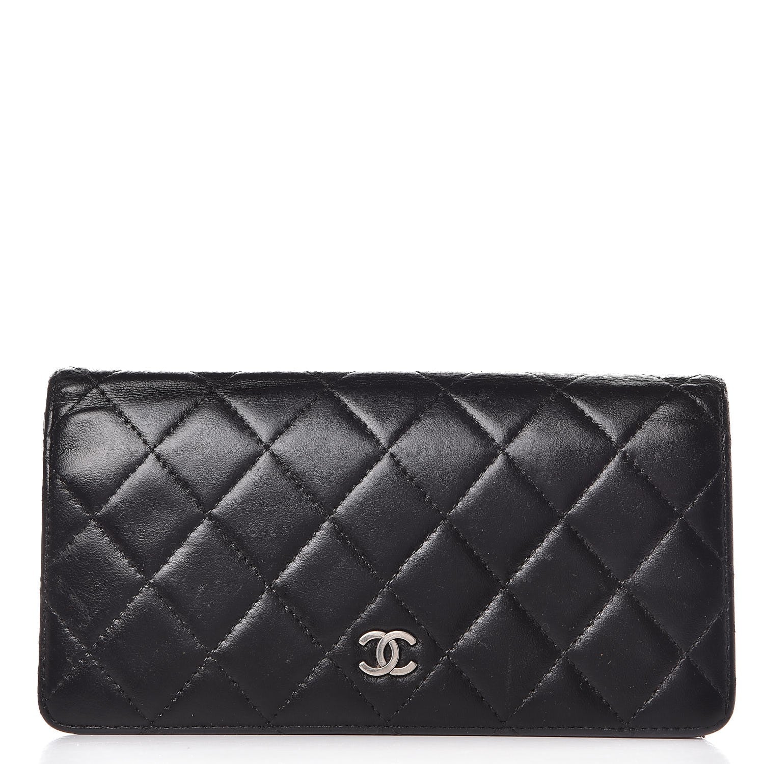 Chanel Lambskin Quilted Yen Wallet Black 1 of 17