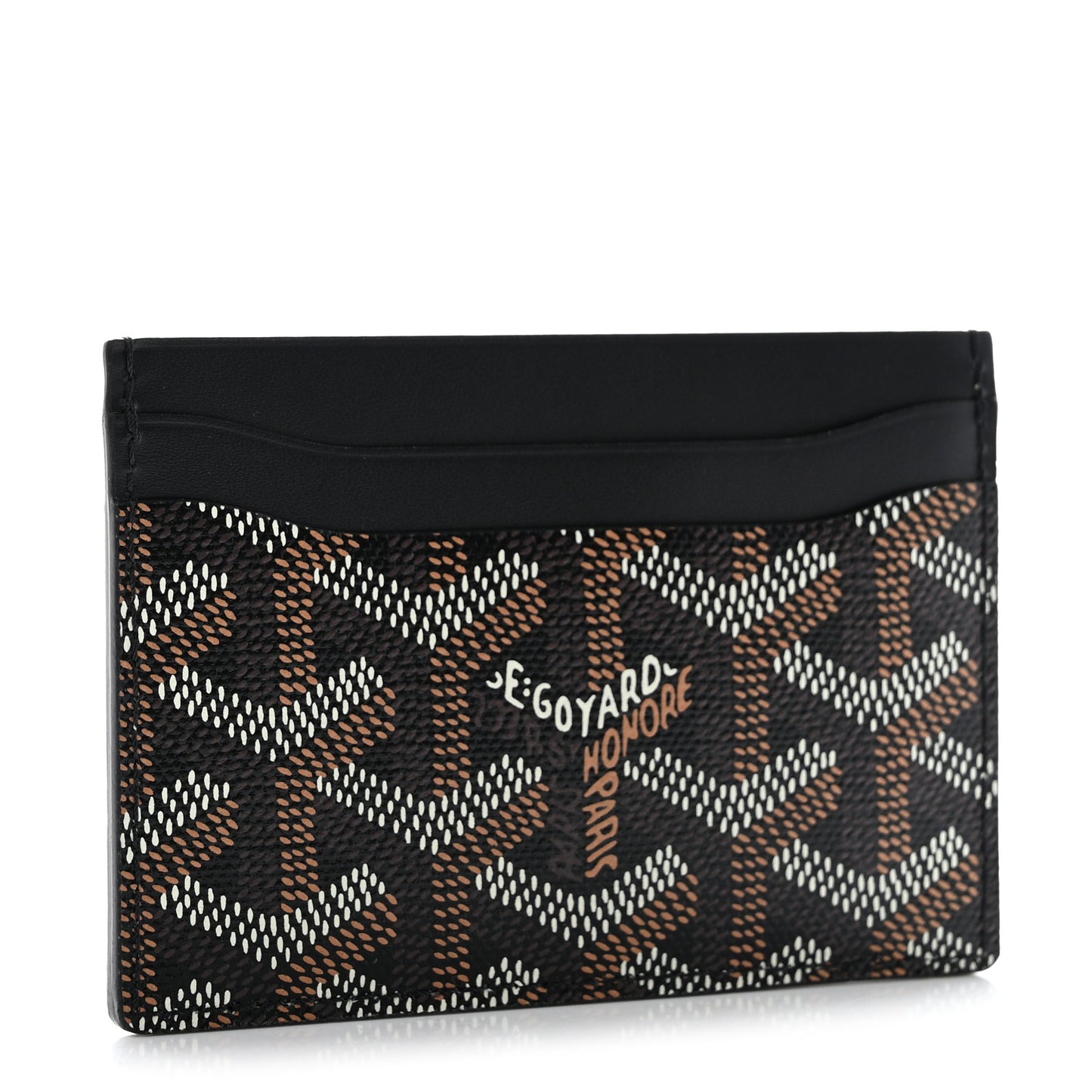 Goyardine Saint Sulpice Card Holder Black