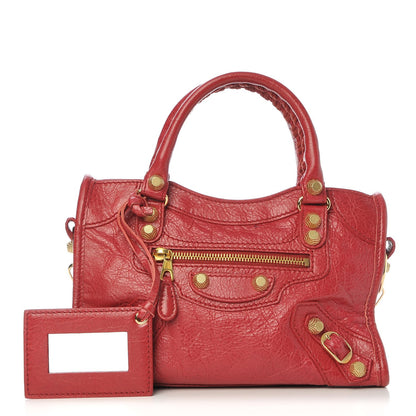 Balenciaga Agneau Giant 12 Gold Hardware Mini City Rouge Sapphire 1 of 7