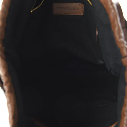 Burberry Soft Calfskin House Check Big Crush Tote Brown Ochre 5 of 9
