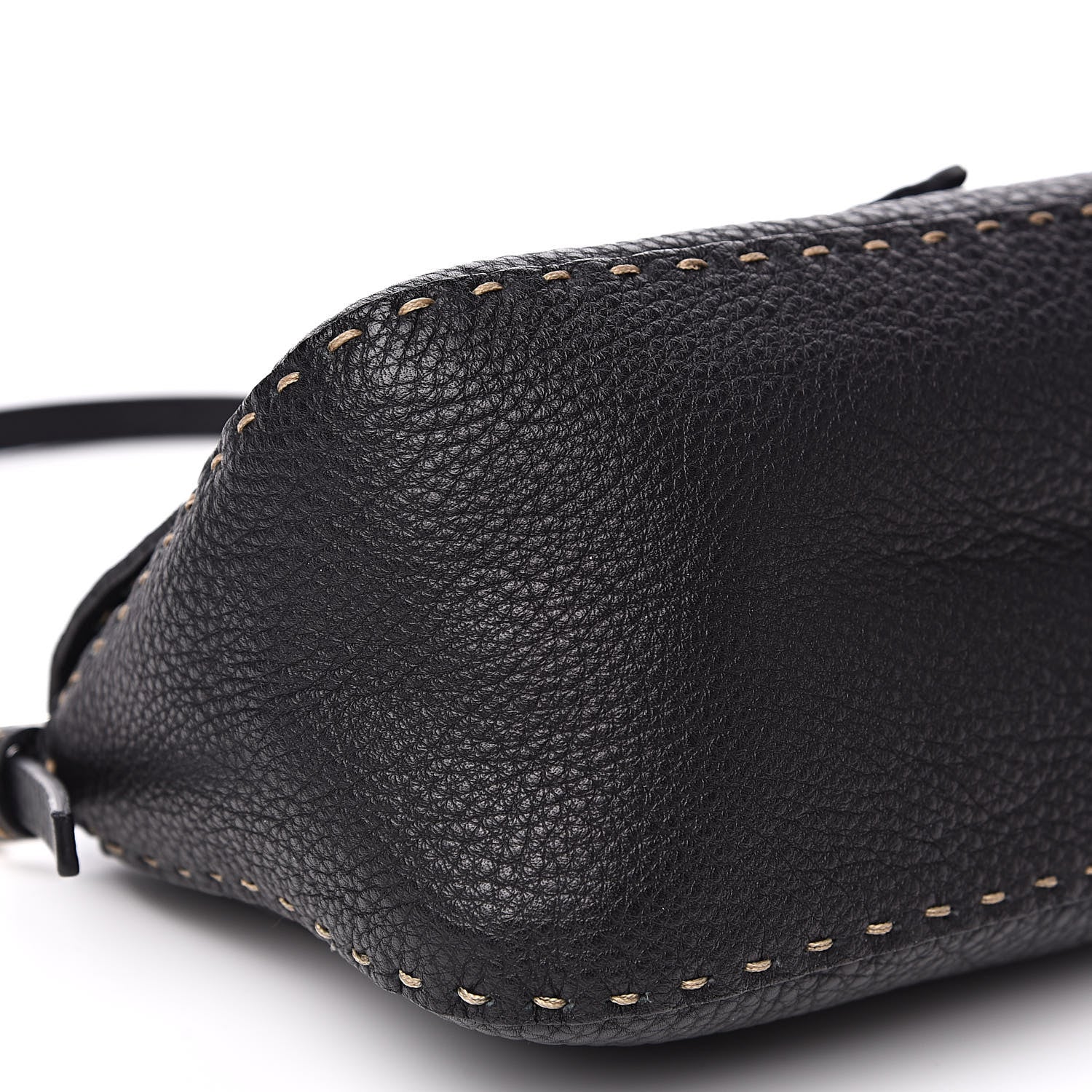 Fendi Calfskin Romano Selleria Baguette Black 7 of 11