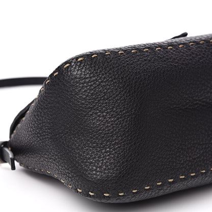 Fendi Calfskin Romano Selleria Baguette Black 7 of 11
