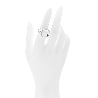 Tiffany Sterling Silver Crystal Elsa Peretti Cabochon Ring 52 6 2 of 6