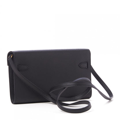 Hermes Epsom Kelly Wallet To Go Black 2 of 10