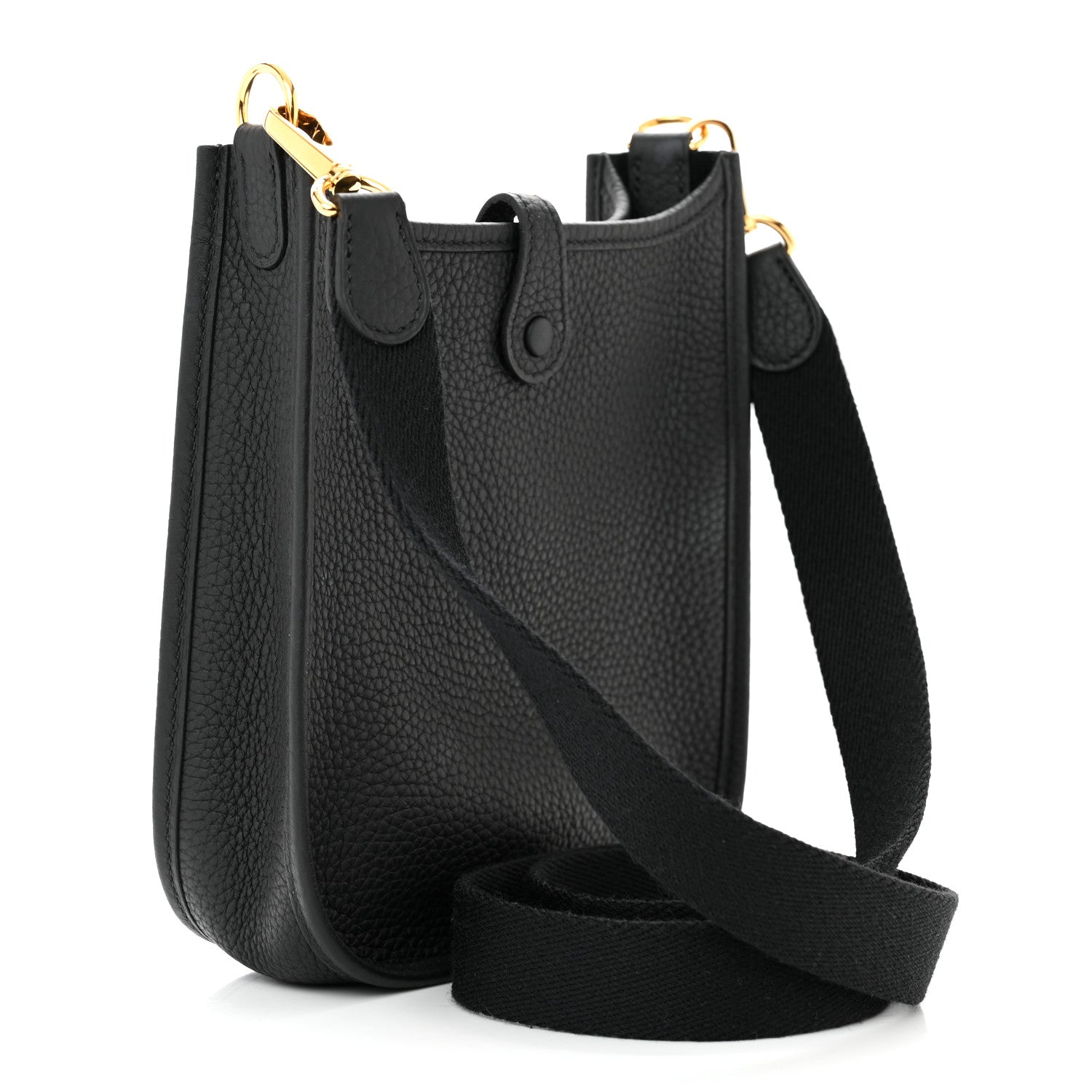 Hermes Taurillon Clemence Evelyne TPM Black 3 of 12