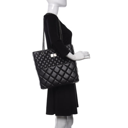 Chanel Aged Calfskin Quilted Reissue 2.55 Tote Black 2 of 9