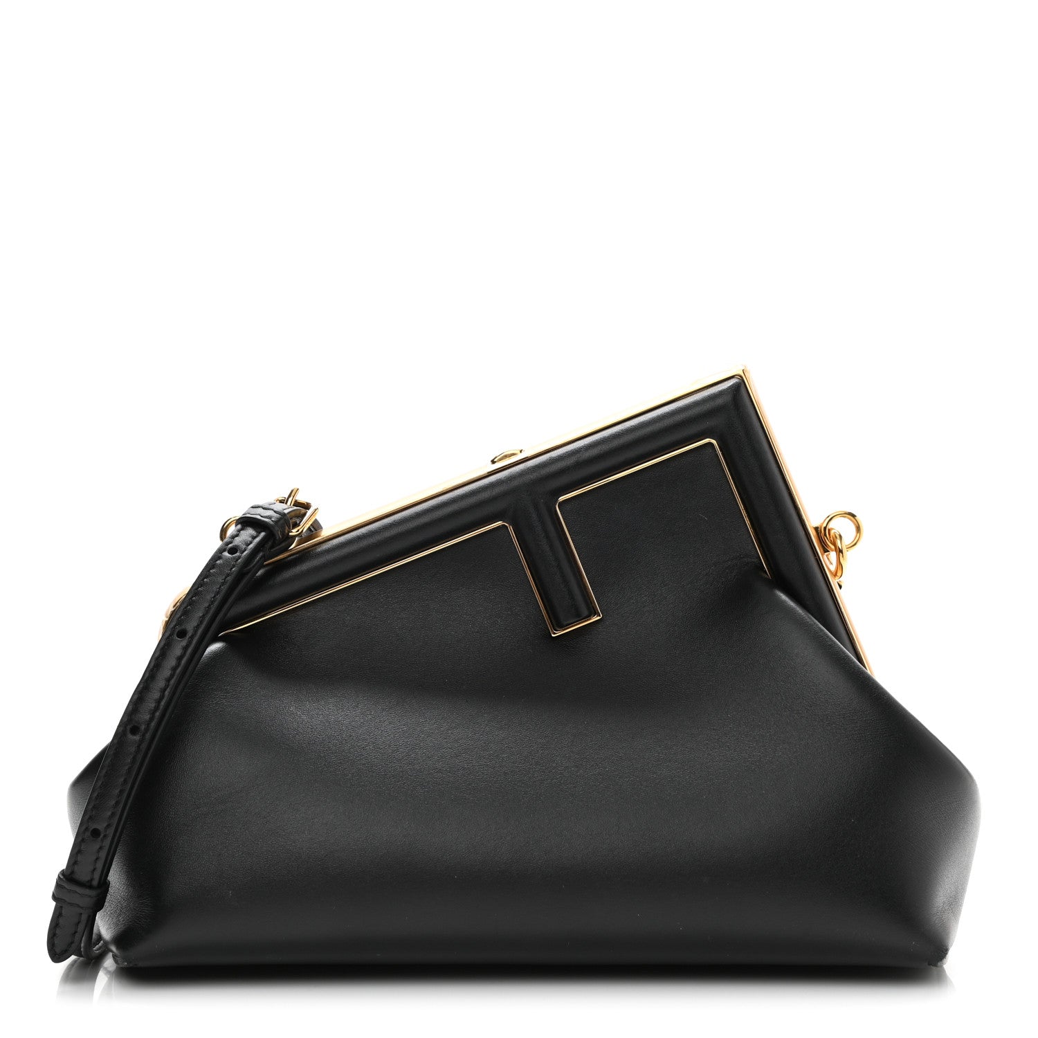 Fendi Shiny Nappa Small Fendi First Black 1 of 10