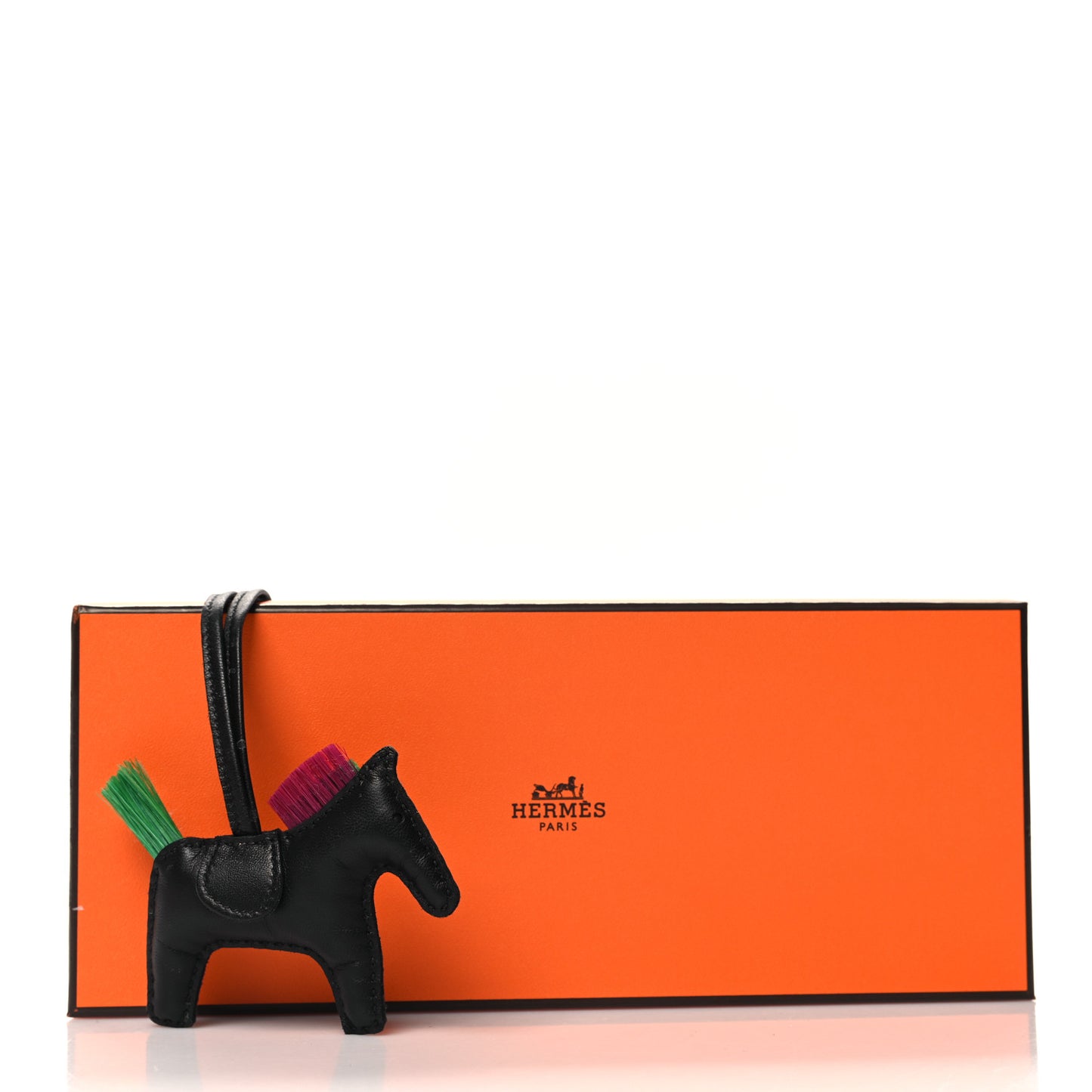Milo Lambskin Horse Hair Grigri Rodeo Punk Horse Bag Charm PM Black Menthe Magnolia