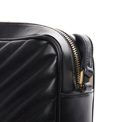 Saint Laurent Calfskin Matelasse Monogram Lou Camera Bag Black 13 of 14