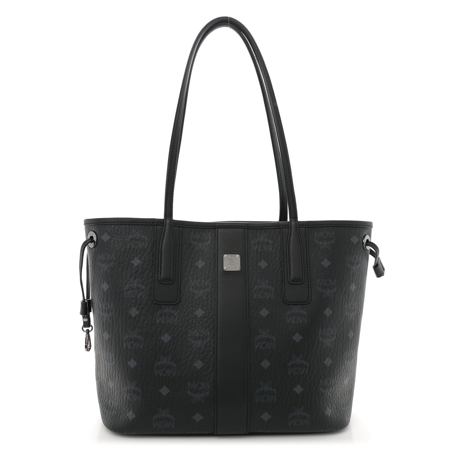MCM Visetos Small Liz Reversible Shopper Tote Black 1 of 15