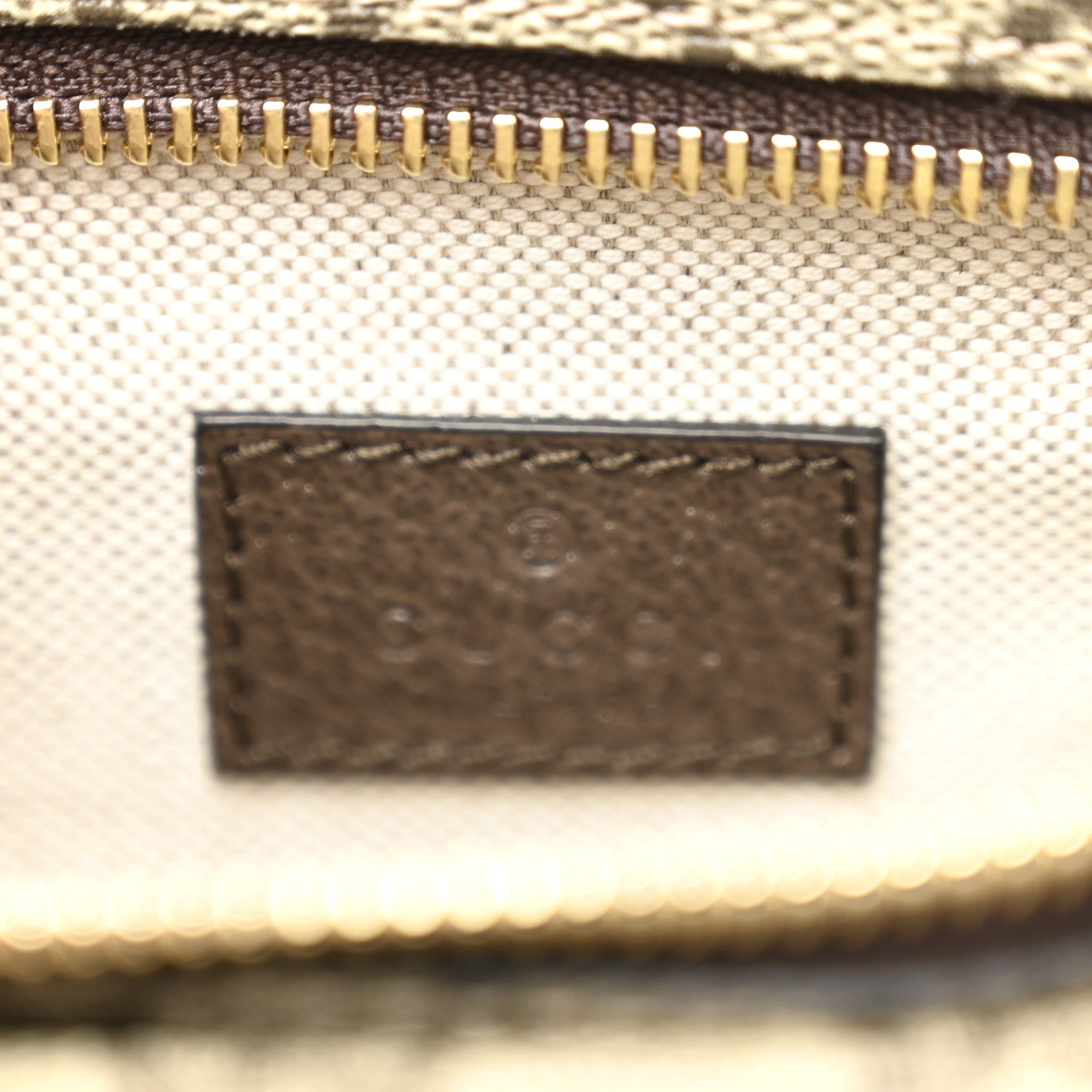 Gucci GG Supreme Monogram Textured Dollar Calfskin Blondie Belt Bag Beige Ebony New Acero 12 of 21