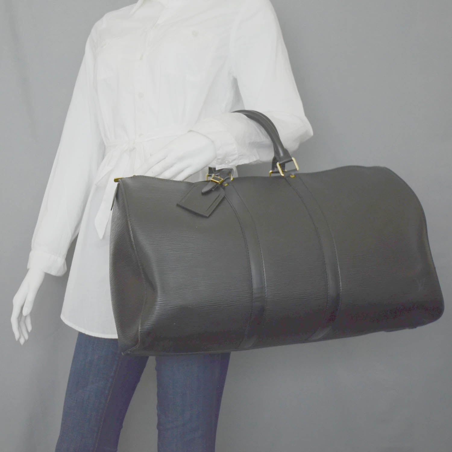 Louis Vuitton Epi Keepall 50 Black 2 of 13