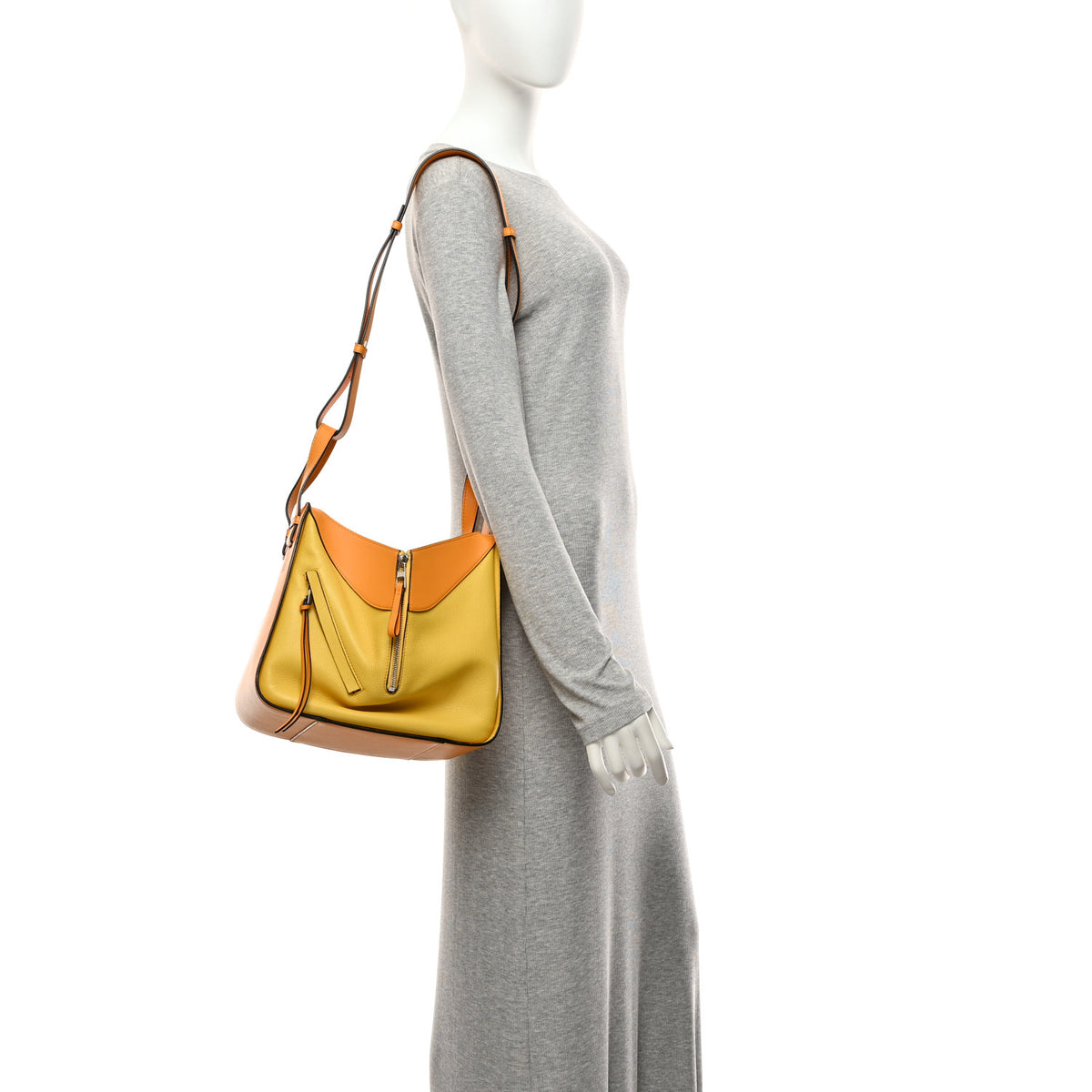 Loewe Calfskin Small Hammock Shoulder Bag Mandarin Yellow 2 of 10