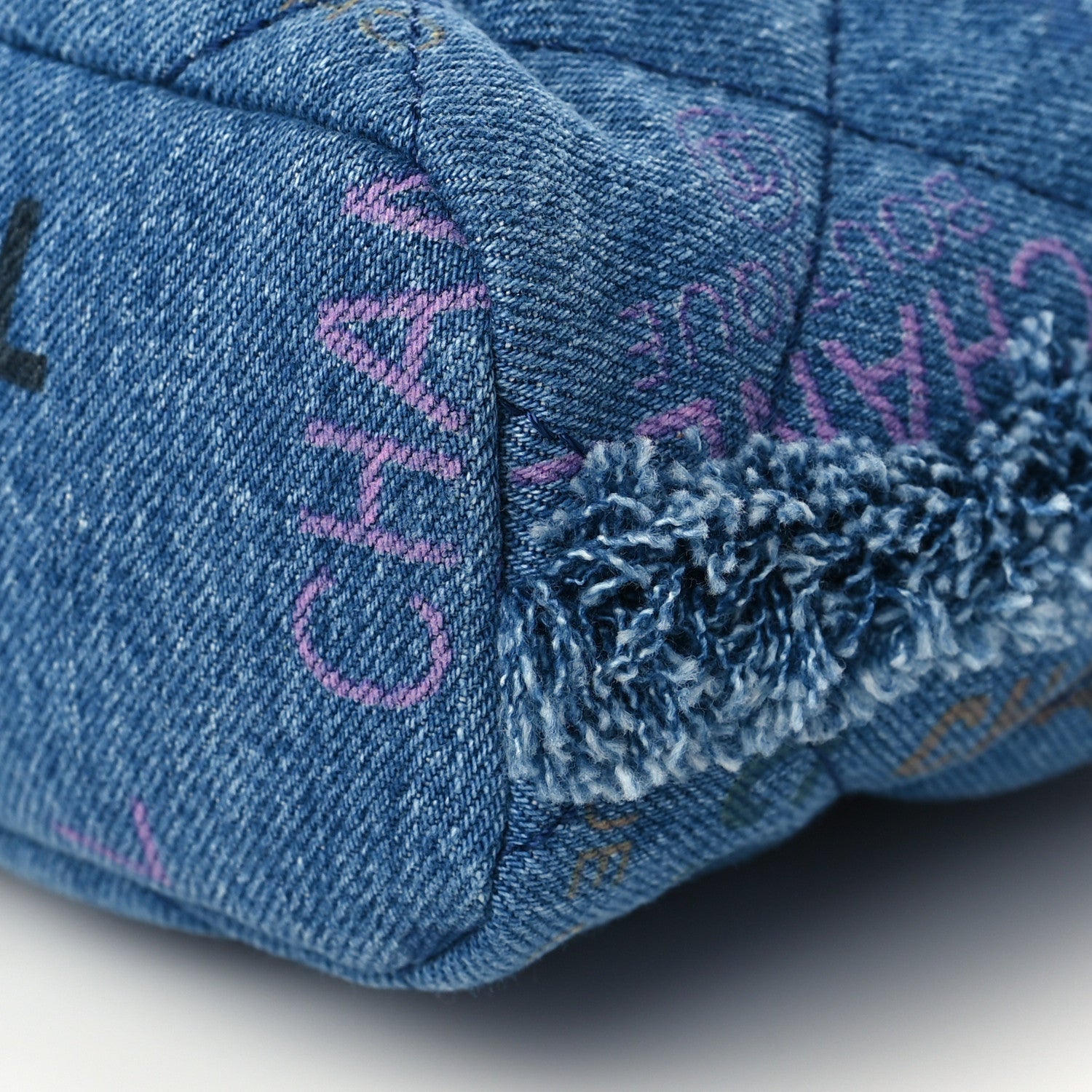 Chanel Denim Quilted Small Mood Bucket With Chain Blue Multicolor 9 of 10