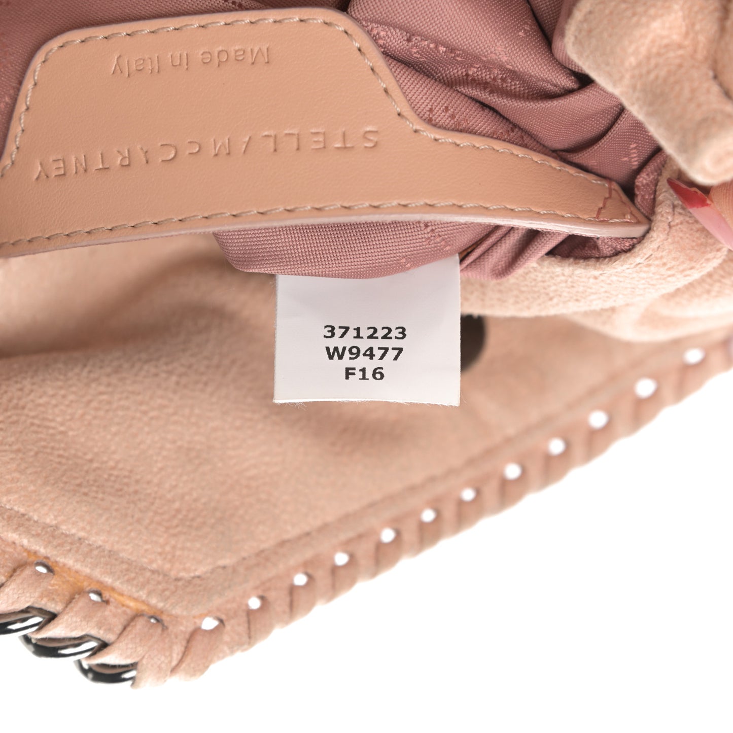 Shaggy Deer Quilted Mini Falabella Tote Powder
