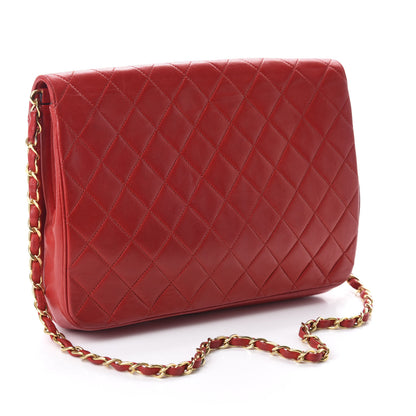 Chanel Lambskin Quilted Medium Single Flap Red 3 of 11