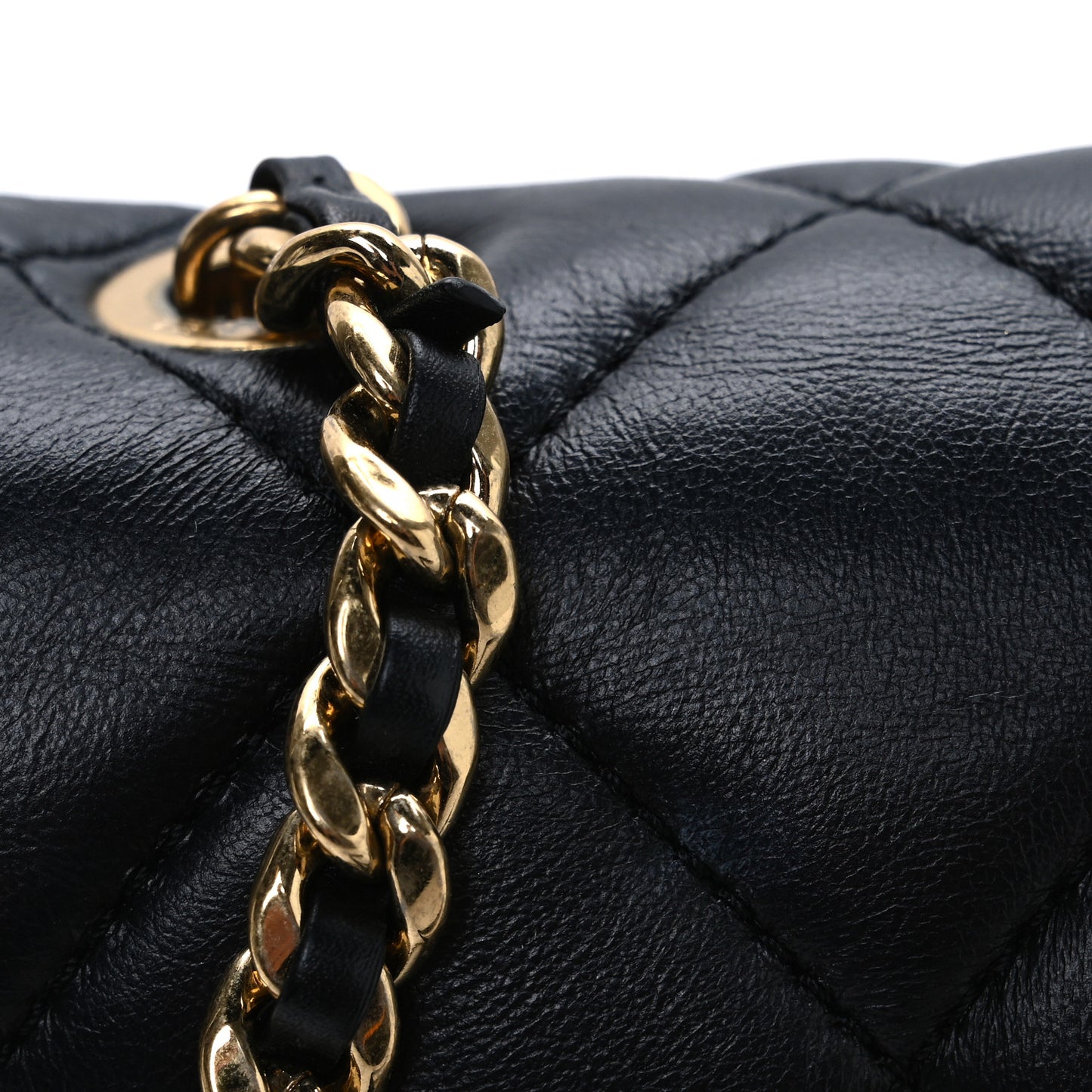 Lambskin Quilted Mini Flap Black