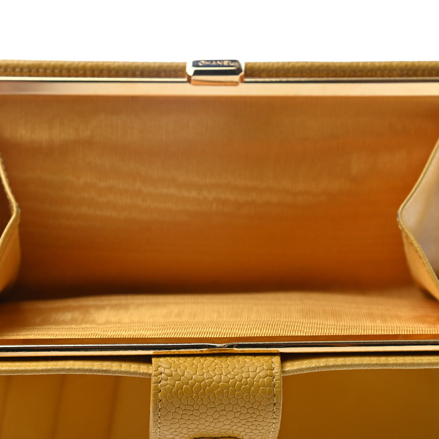 Caviar Stitched French Wallet Yellow