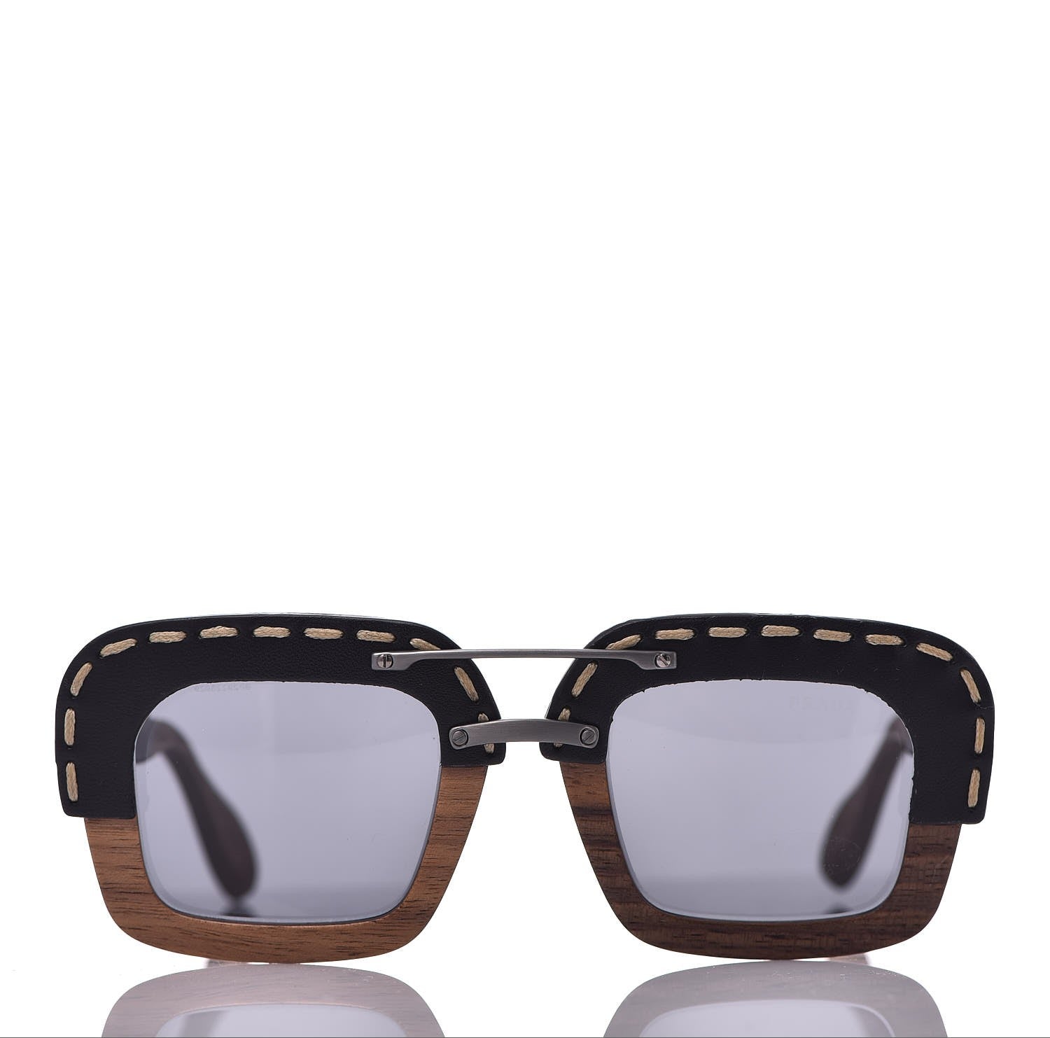 Prada Wooden Sunglasses SPR 26R Nut Canaletto 2 of 9