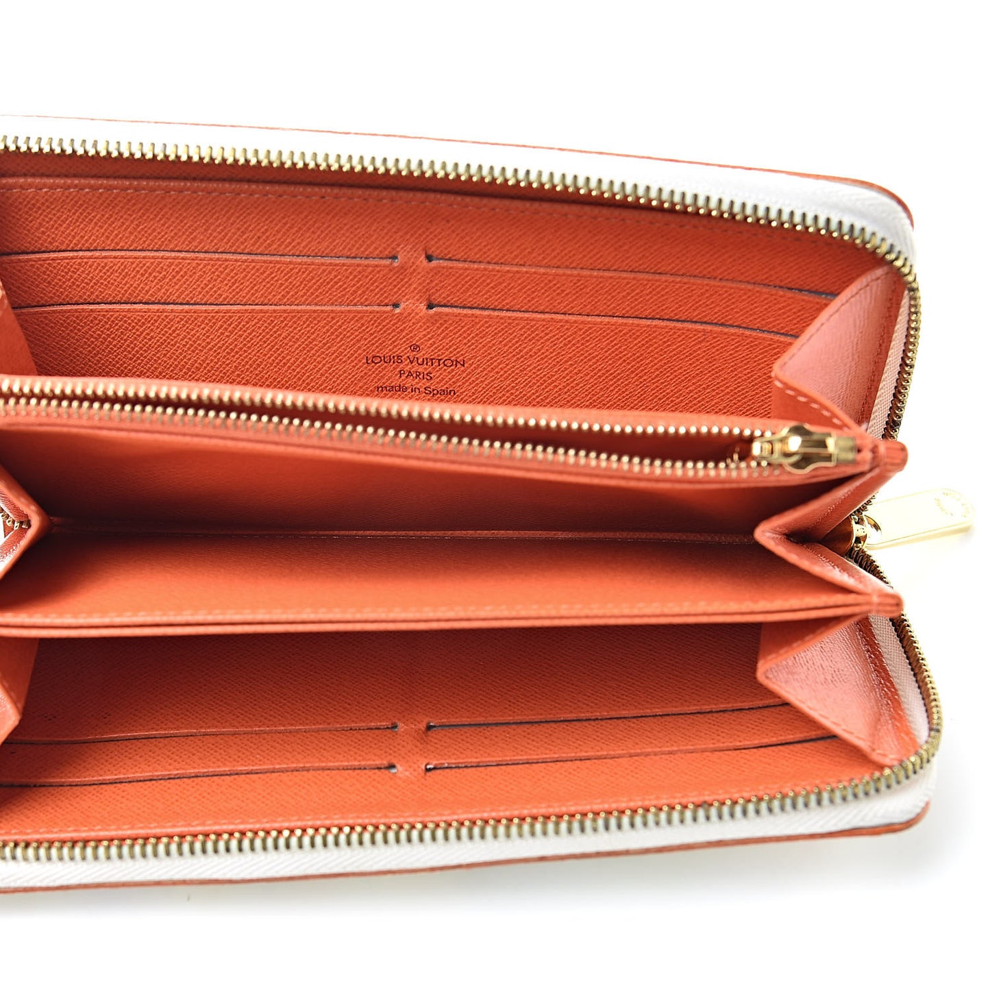 Monogram Multicolor Zippy Wallet White Orange