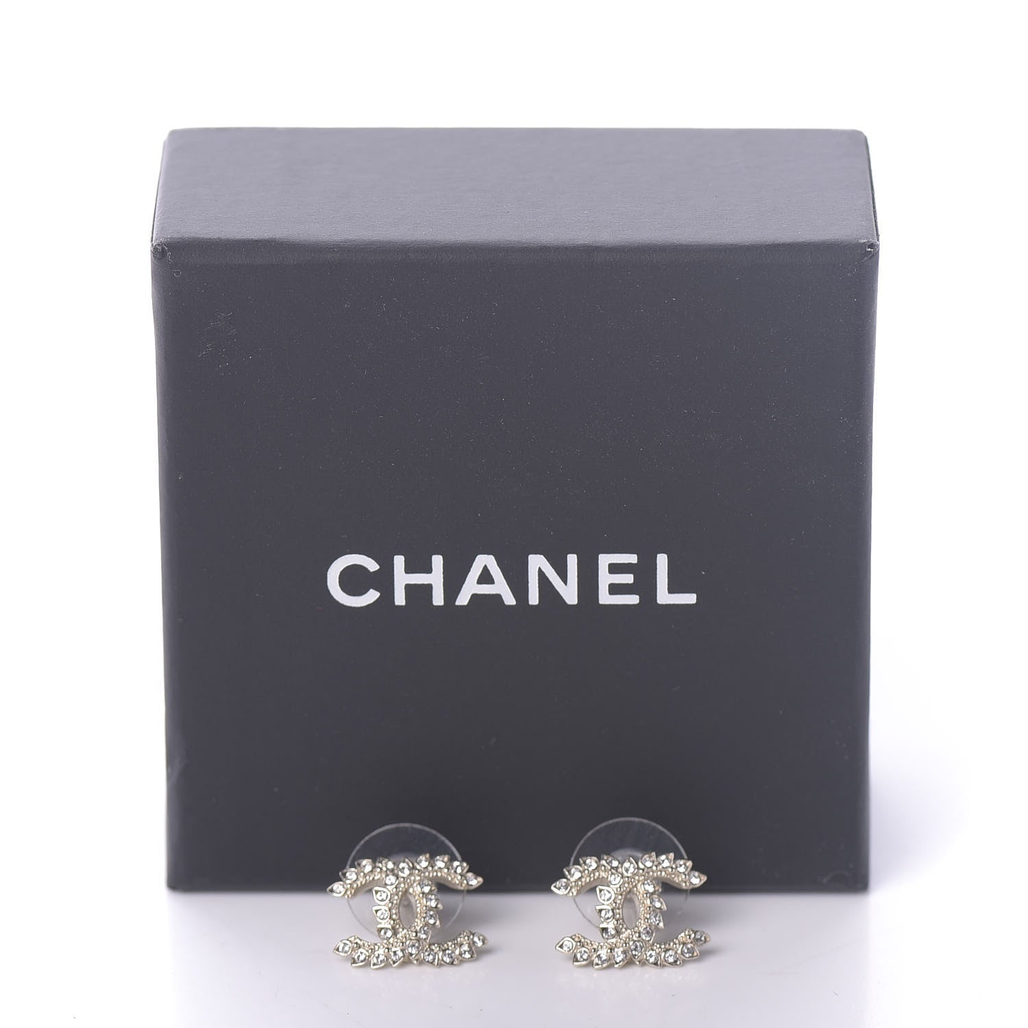 Chanel Strass Crystal Dazzling Wheat CC Earrings Gold 5 of 5
