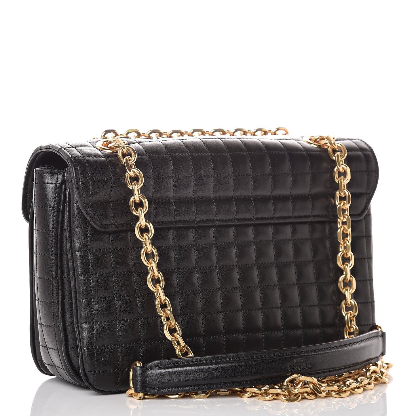 Calfskin Quilted Medium C Bag Black