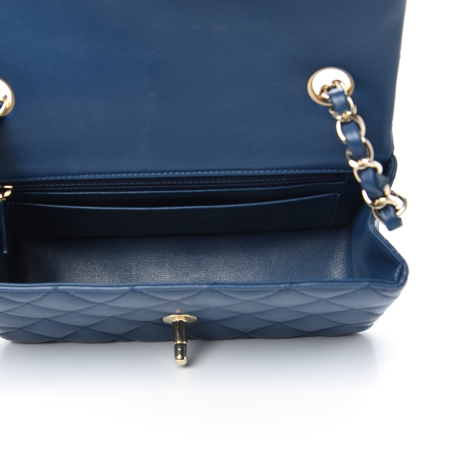 Chanel Lambskin Quilted Mini Rectangular Flap Blue 5 of 13
