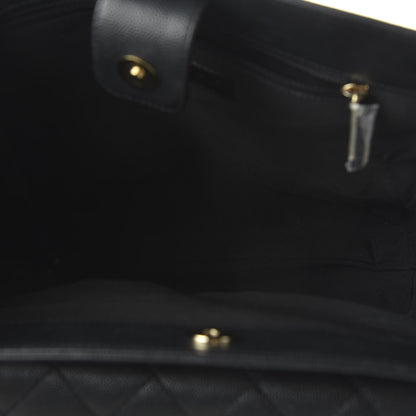Chanel Caviar Quilted In Out Flap Shopping Tote Black 5 of 11