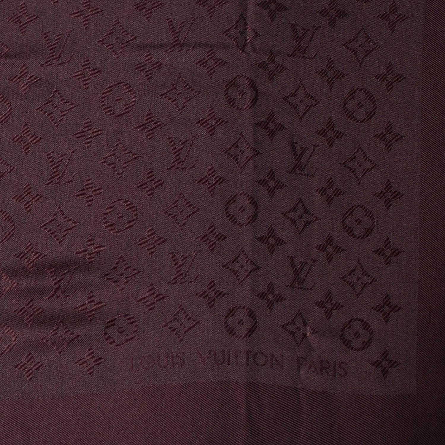 Louis Vuitton Wool Silk Monogram Shawl Amarante 4 of 5