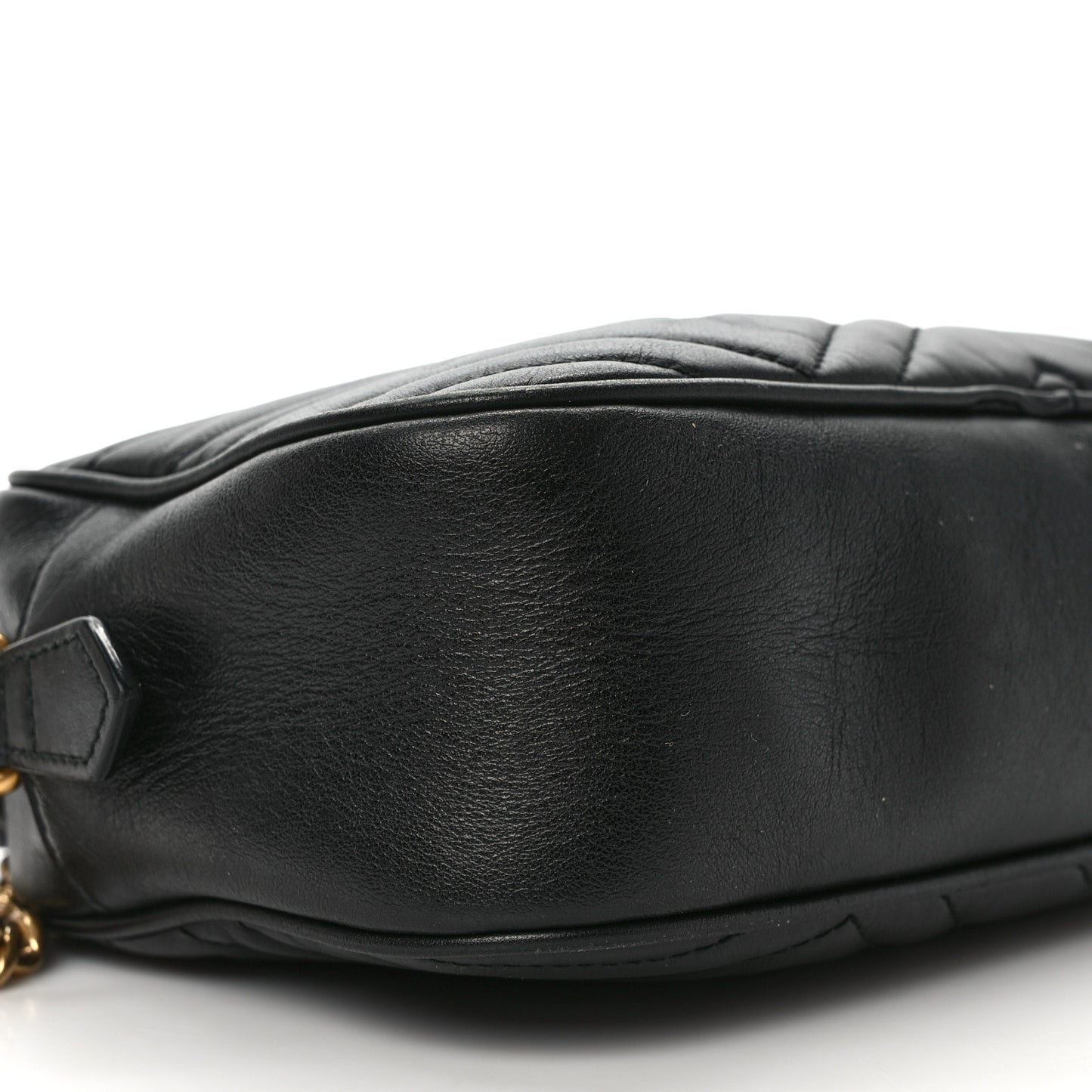 Calfskin Matelasse Small GG Marmont Chain Shoulder Bag Black
