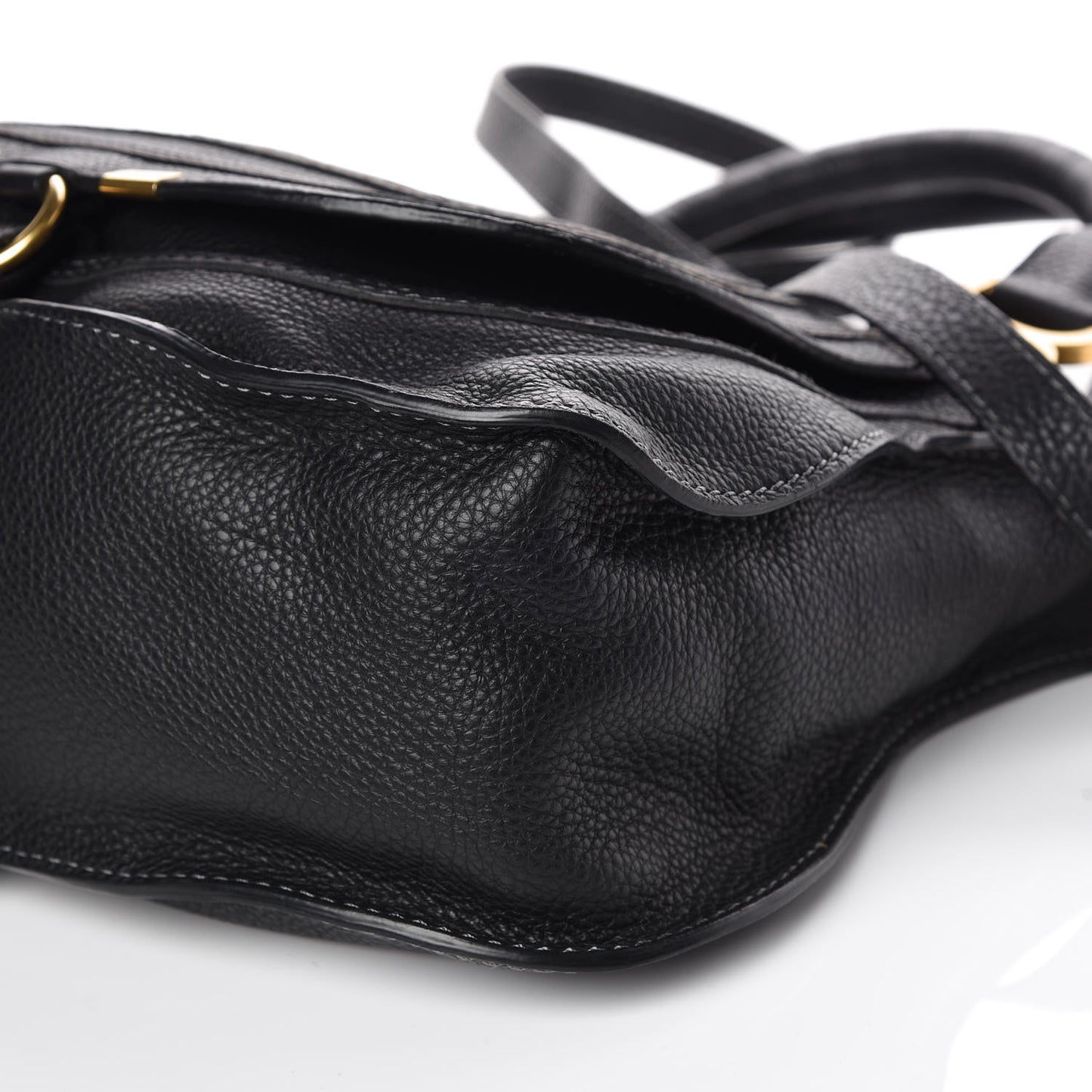 Calfskin Medium Marcie Satchel Black