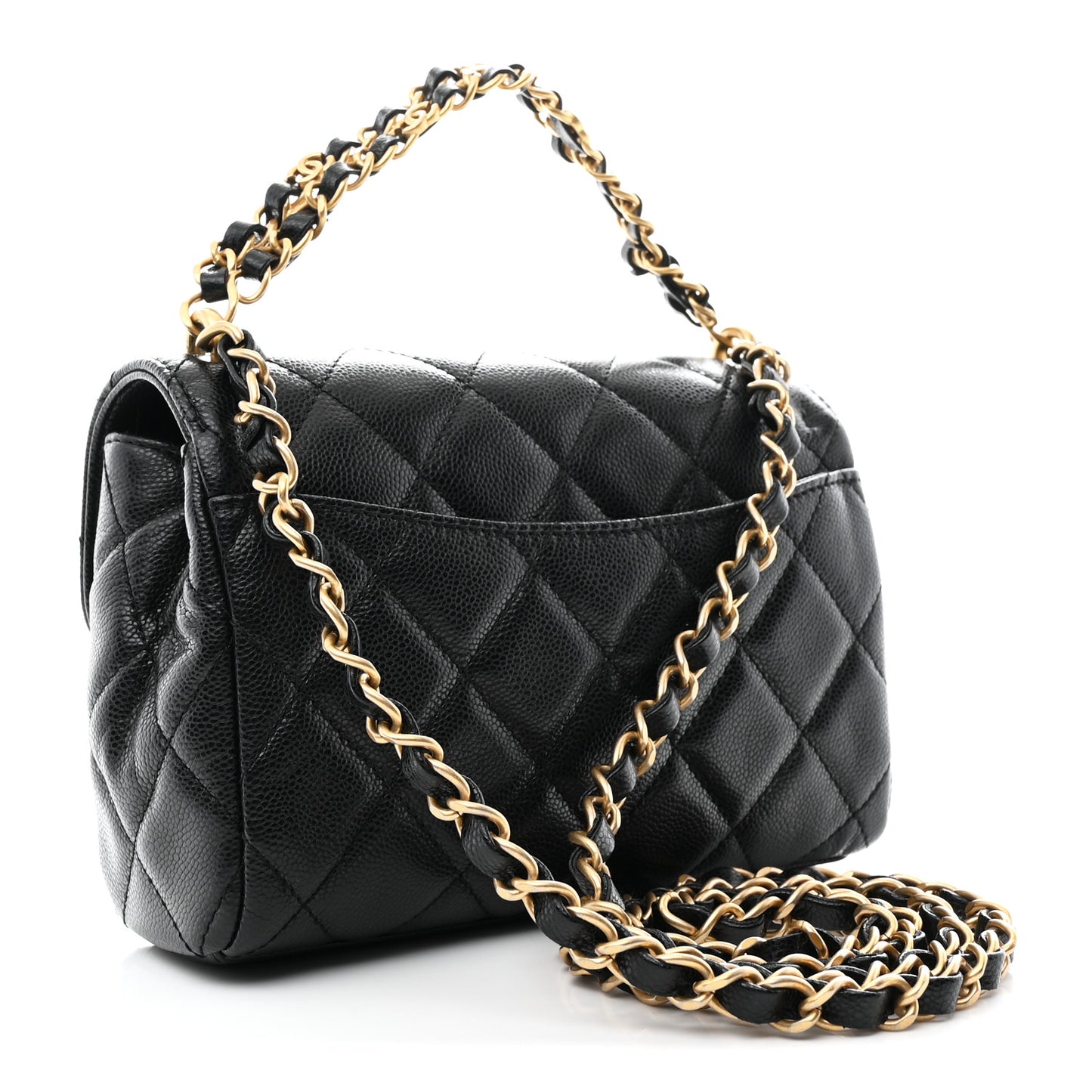 Caviar Quilted Mini Flap Black