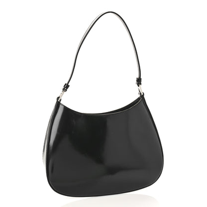 Prada Spazzolato Cleo Shoulder Bag Black 3 of 8