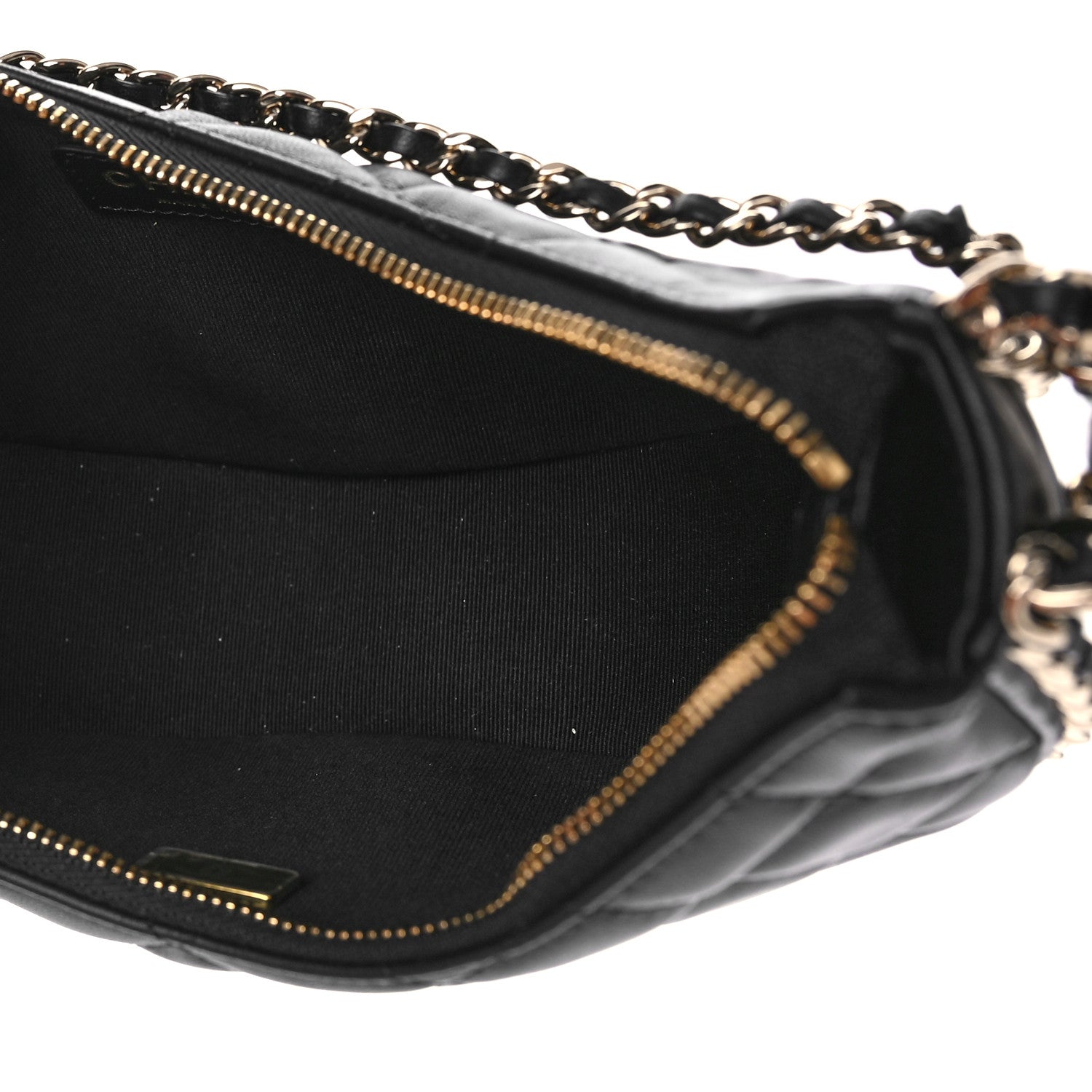 Chanel Lambskin Quilted Small Hobo Bag Black 5 of 10