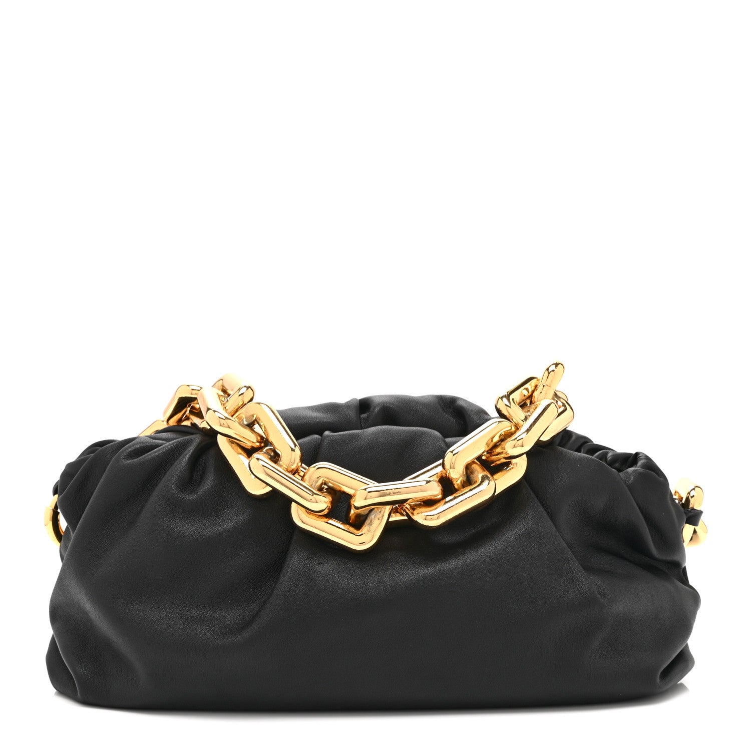 Bottega Veneta Calfskin The Pouch Chain Black 1 of 11