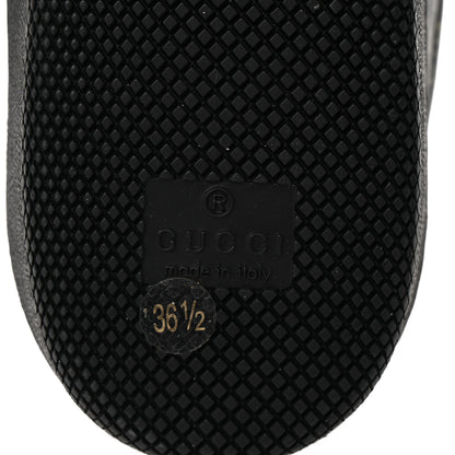 Gucci X DAPPER DAN Calfskin Laminated Ayers GG Micro Monogram Womens G74 Sneakers 36.5 Black Gold 7 of 11