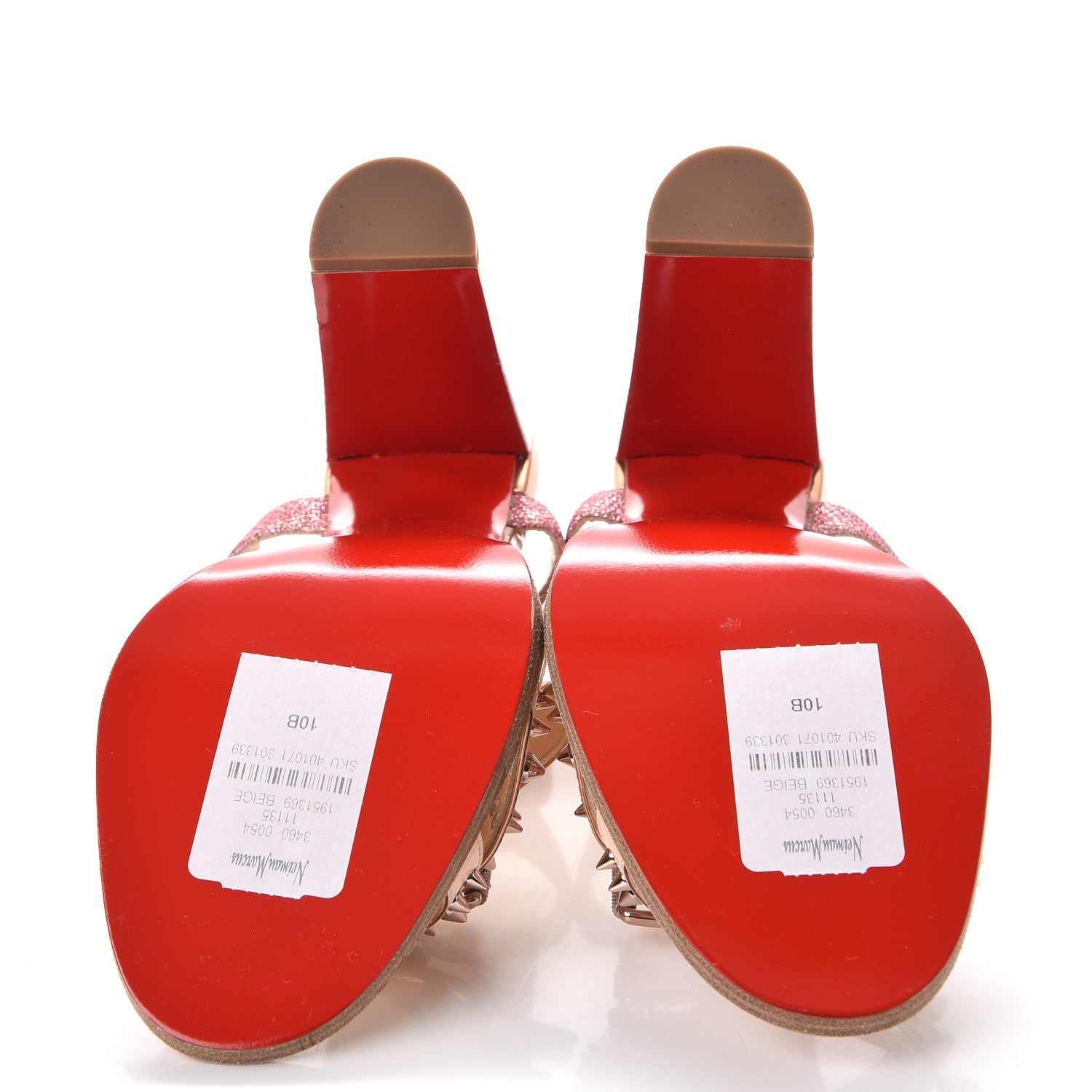 Christian Louboutin Patent Glitter Tisse Miss Roma 100 Sandals 40 Version Poudre 5 of 8