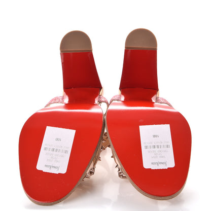 Christian Louboutin Patent Glitter Tisse Miss Roma 100 Sandals 40 Version Poudre 5 of 8