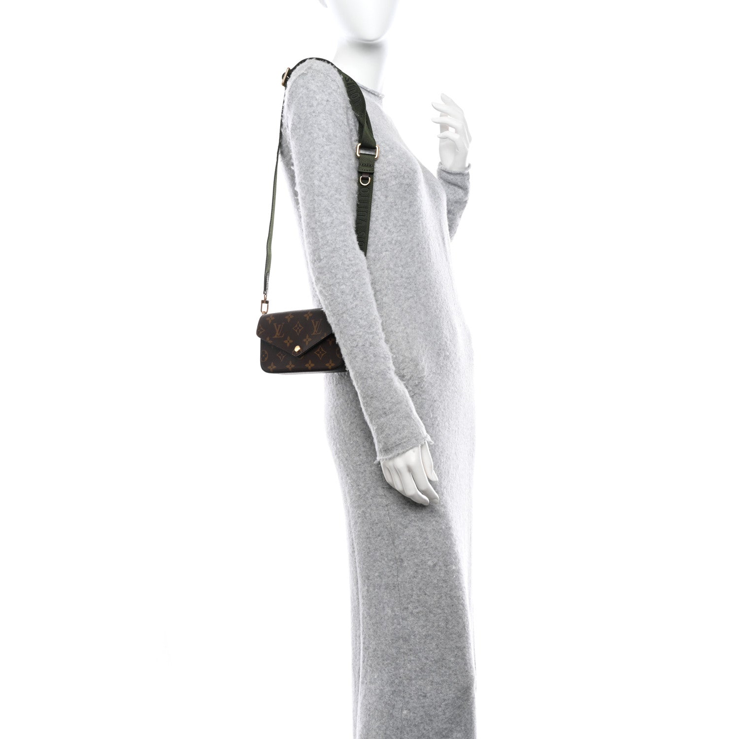 Louis Vuitton Monogram Felicie Strap & Go Kaki 2 of 10