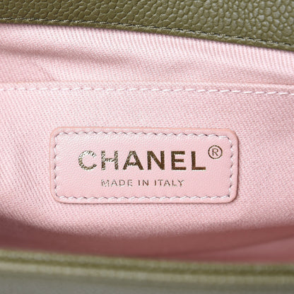 Chanel Caviar Quilted Medium Boy Flap Khaki 6 of 8