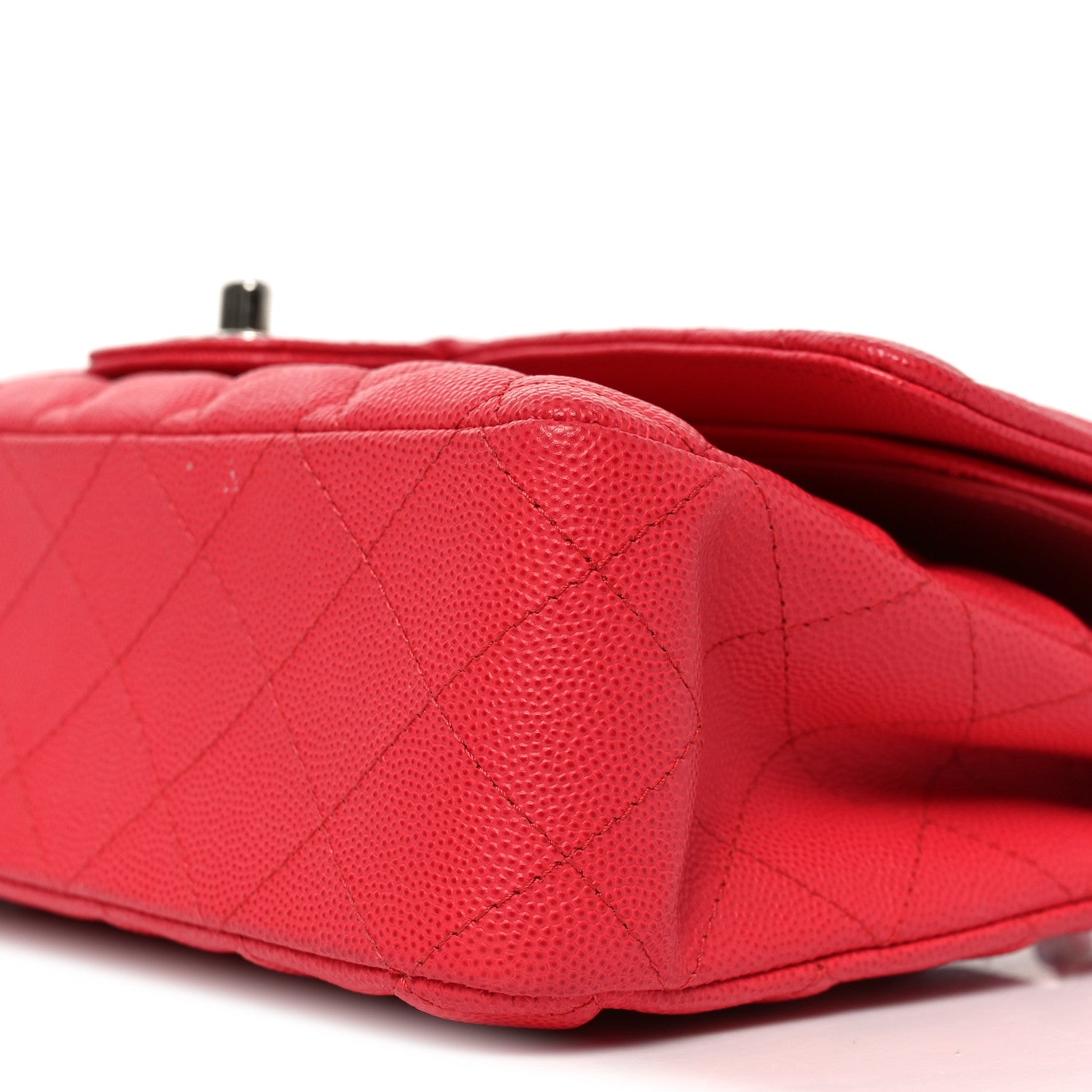 Chanel Caviar Quilted Medium Double Flap Dark Pink 10 of 10