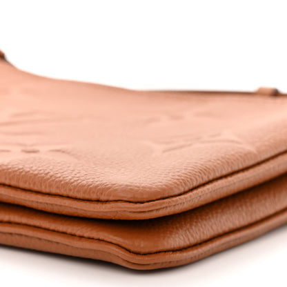 Louis Vuitton Empreinte Monogram Giant Double Zip Pochette Caramel 11 of 11
